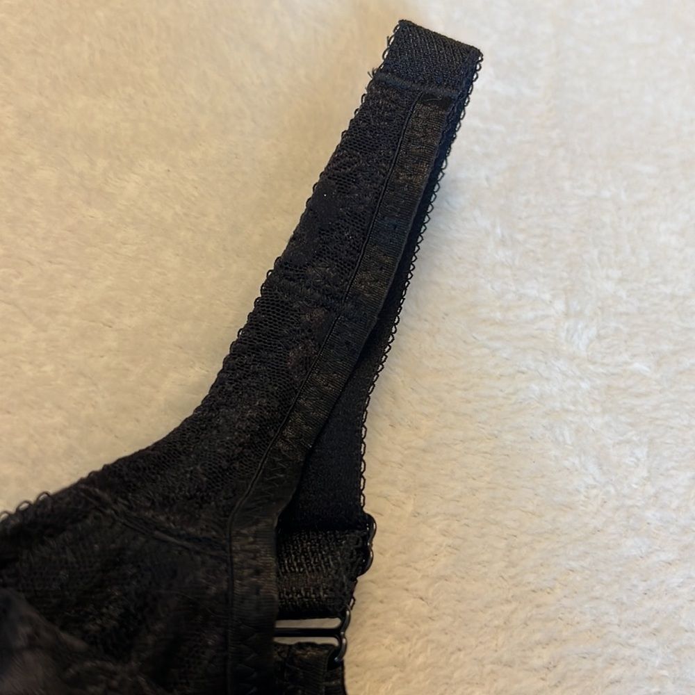 Wacoal Midnight Black Lace Bra Size 36DDD (F) - Picture 6 of 15